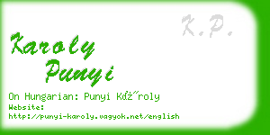 karoly punyi business card